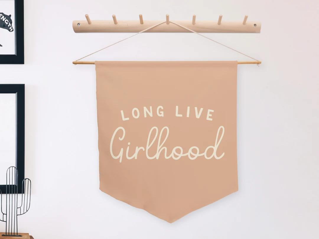 Long Live Girlhood Pennant Style Banner  Pennant Flag Wall - Etsy | Etsy (US)
