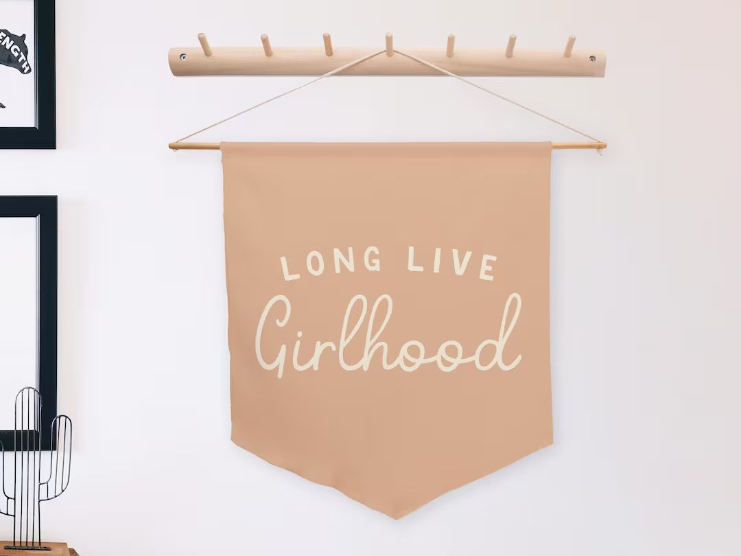 Long Live Girlhood Pennant Style Banner  Pennant Flag Wall - Etsy | Etsy (US)