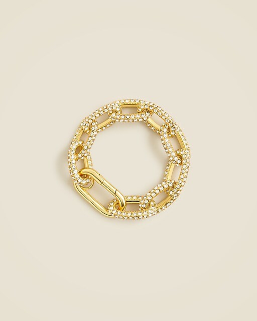 Chainlink bracelet with pavé crystals | J. Crew US
