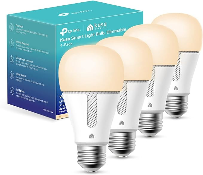 Kasa Smart Light Bulbs that works with Alexa and Google Home, Dimmable Smart LED Bulb, A19, 9W, 8... | Amazon (US)