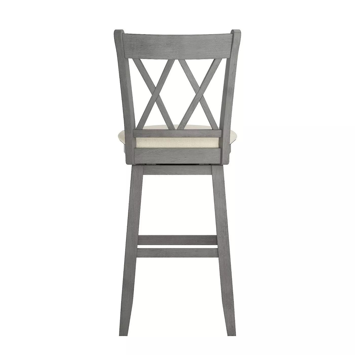 29" South Hill Double X Back Wood Swivel Height Barstool - Inspire Q | Target