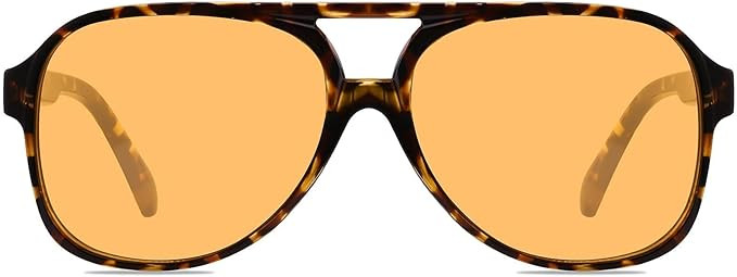 YDAOWKN Classic Vintage Aviator Sunglasses for Women Men Large Frame Retro 70s Sunglasses | Amazon (US)