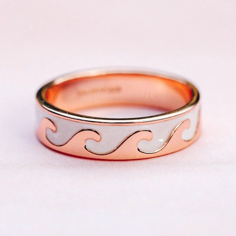 Reversible Enamel Wave Ring - Pura Vida Bracelets | Pura Vida Bracelets