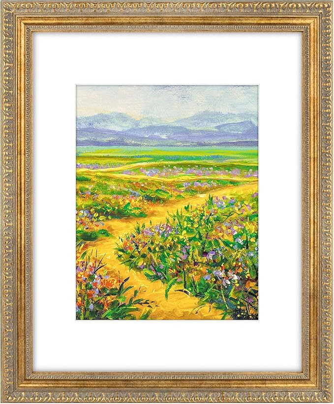 Golden State Art, 16X20 Ornate Vintage Photo Frame with White Mat for 11X14 Pictures or 16X20 Wit... | Amazon (US)