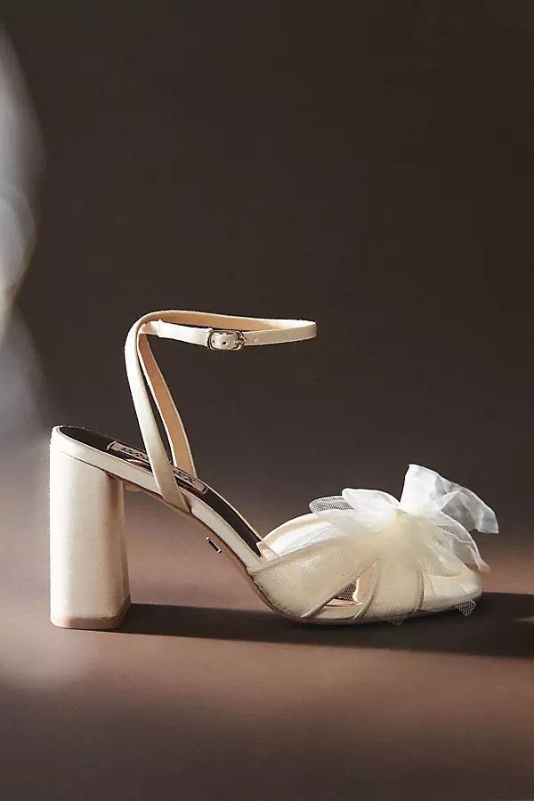 Badgley Mischka Tess Heel By Badgley Mischka in White Size 7 | Anthropologie (US)