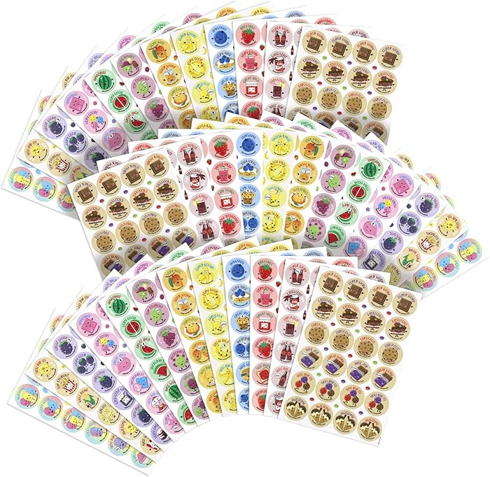 VKPI Scratch and Sniff Stickers - 864 Pieces, 12 Different Scents, 36 Sheets - Reward Stickers fo... | Amazon (US)