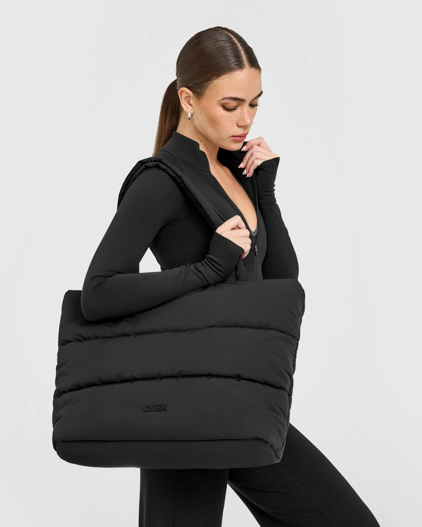 Quilted Tote Bag 
 Black | Oner Active (UK / US)
