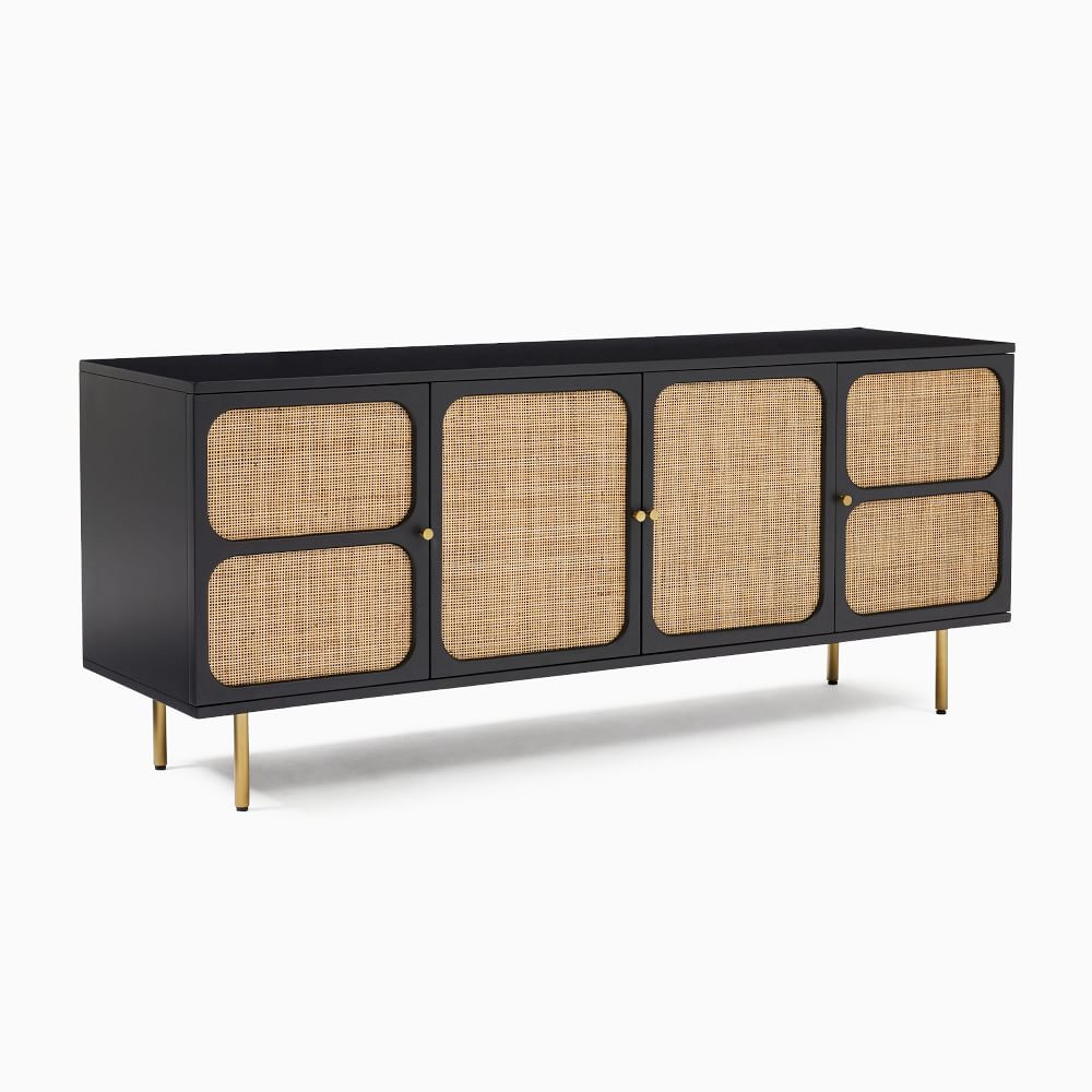 Ida Black/Natural 68&amp;quot; Media | West Elm (US)