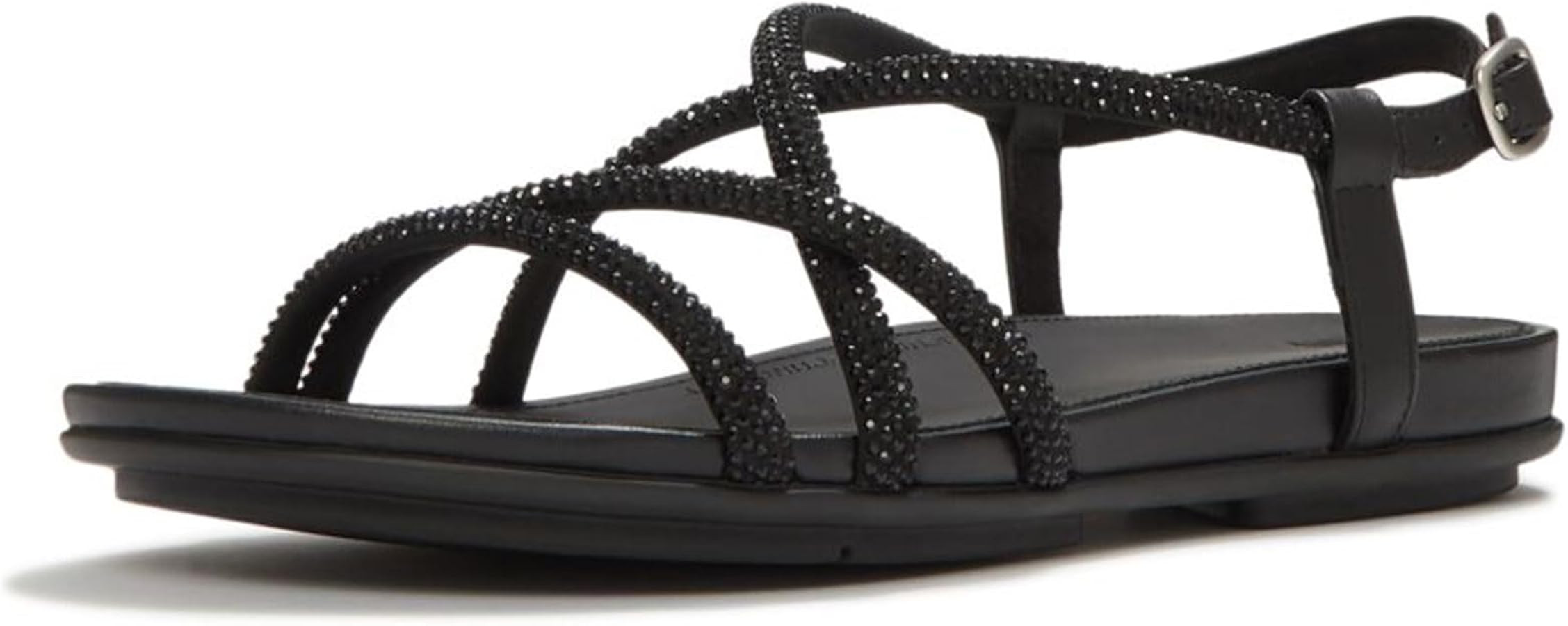 FitFlop Women's Gracie Crystal Back-Strap Sandals - Lightweight Leather Strappy Flats w/Dynamicus... | Amazon (US)