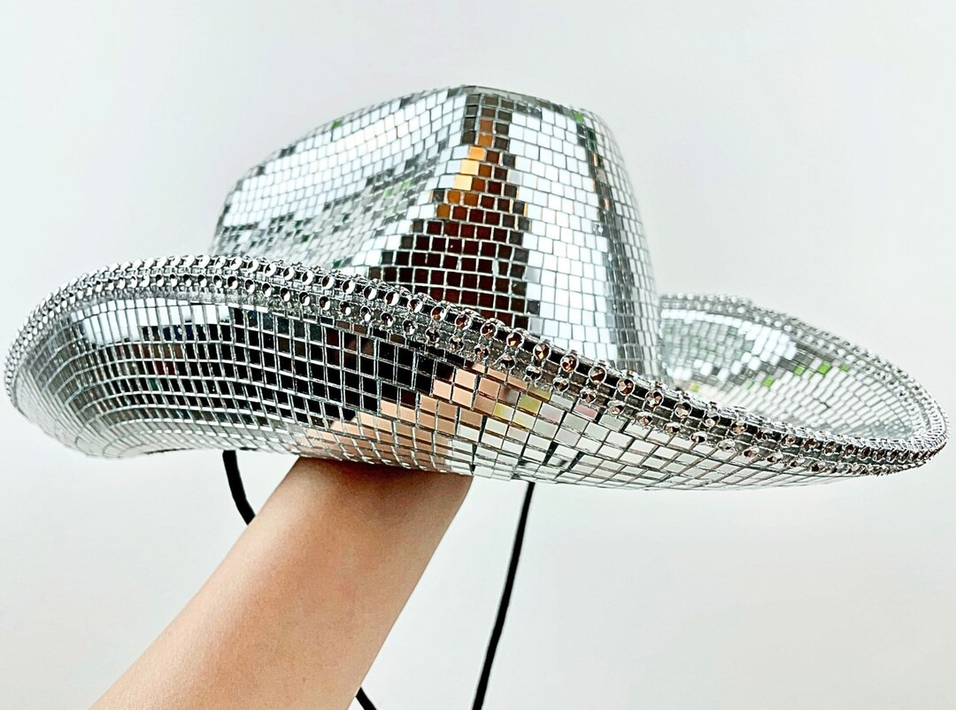 Concert Disco Ball Cowboy Hat With String | Bachelorette Hat | Sparkly Cowboy Hat | Renaissance T... | Etsy (US)