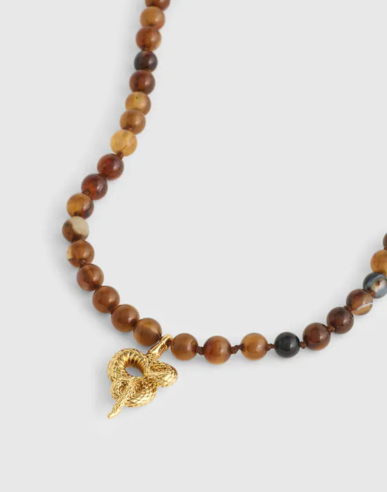 Semiprecious Beaded Charm Necklace | Madewell