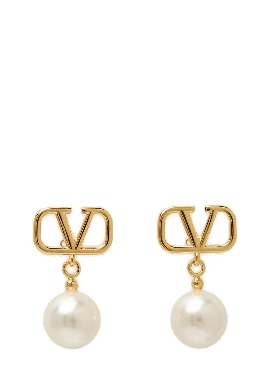 Valentino VLogo Embellished Earrings | Cettire Global