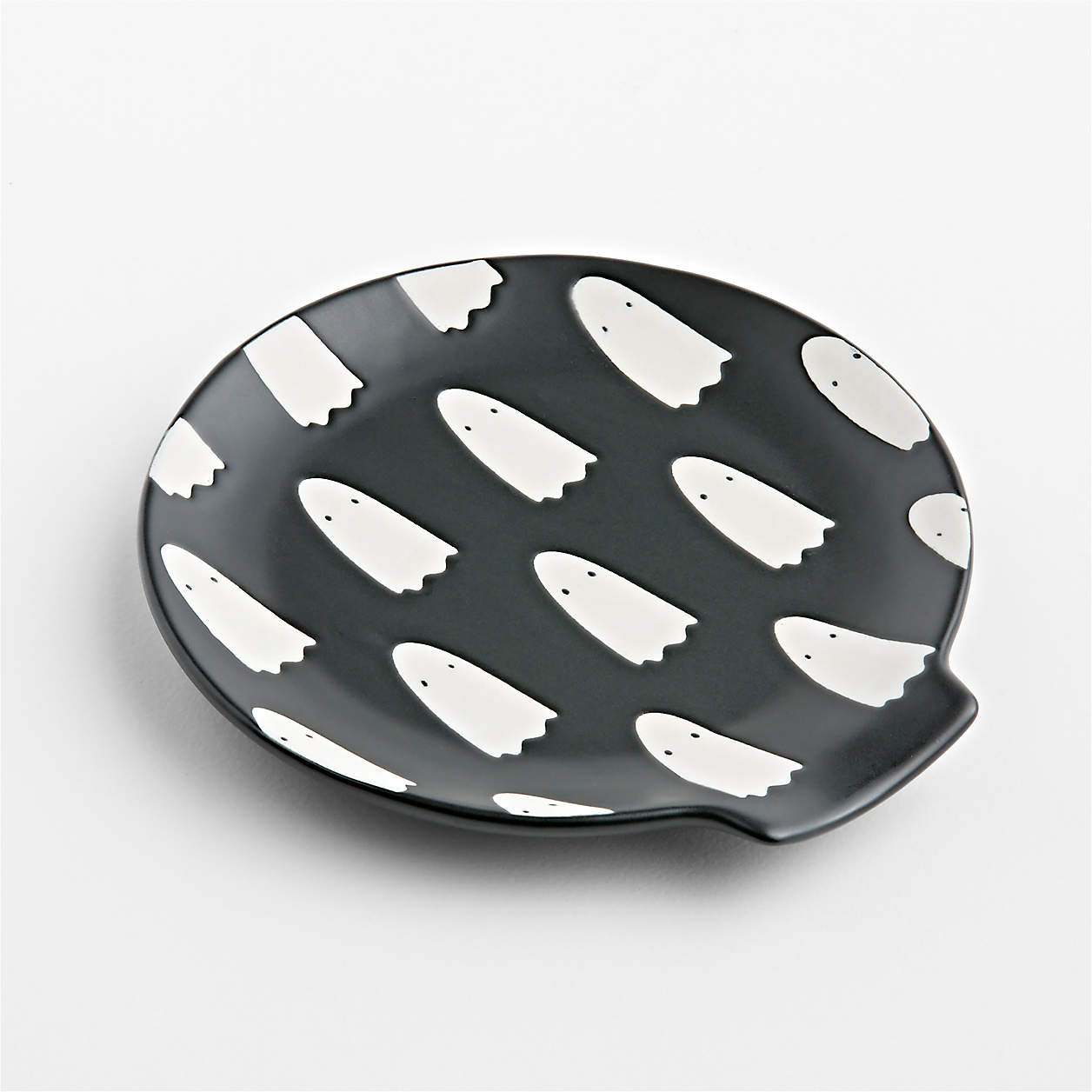 Ghost Ceramic Spoon Rest | Crate & Barrel | Crate & Barrel