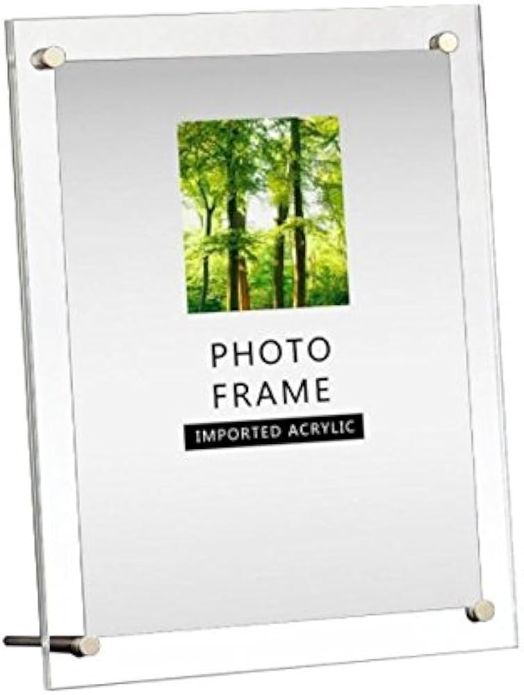 Modern Acrylic Photo Frame - Desktop/Free Standing (8x10) | Amazon (US)