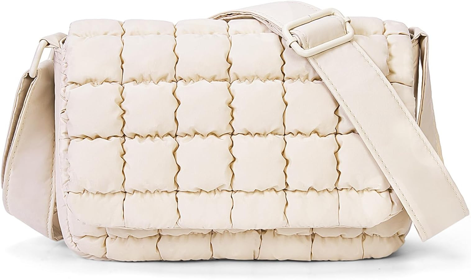 Quilted Crossbody Bag Puffer Purse for Women Lightweight Puffy Shoulder Bag Nylon Crossbody Purse | Amazon (US)
