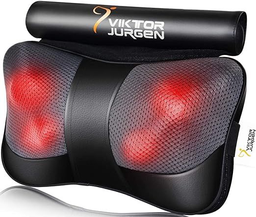 VIKTOR JURGEN Neck Massage Pillow Shiatsu Deep Kneading Shoulder Back and Foot Massager with Heat... | Amazon (US)
