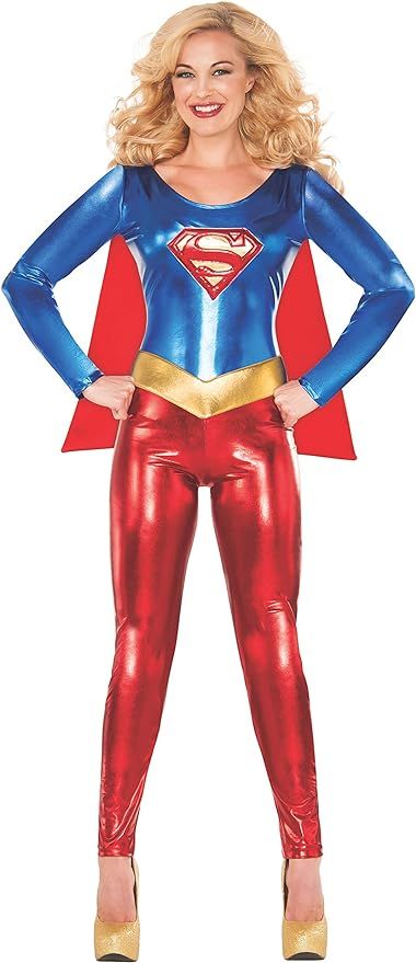 Delicious of NY Women's DC Comics Deluxe Supergirl Catsuit Costume | Amazon (US)