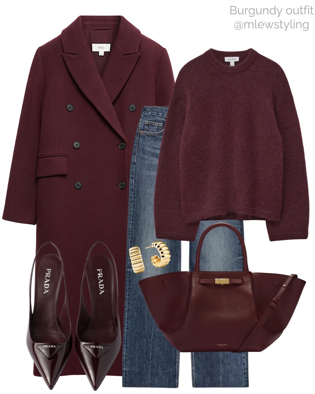 Burgundy chic 🥀

Tags: elevated winter outfit, fall fashion, casual workwear, office outift, & other stories mohair sweater, marks & Spencer wool coat, new-in Zara jeans, DeMellier tote bag, Prada slingback heels 

#LTKWorkwear #LTKootd #LTKHoliday