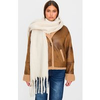 Cream Soft Blanket Tassel Scarf | PrettyLittleThing UK
