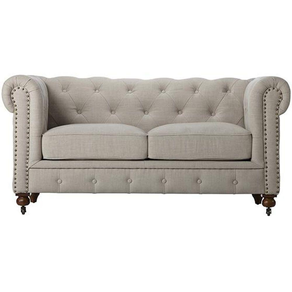 Home Decorators Collection Gordon Natural Linen Loveseat 0849500400 - The Home Depot | The Home Depot