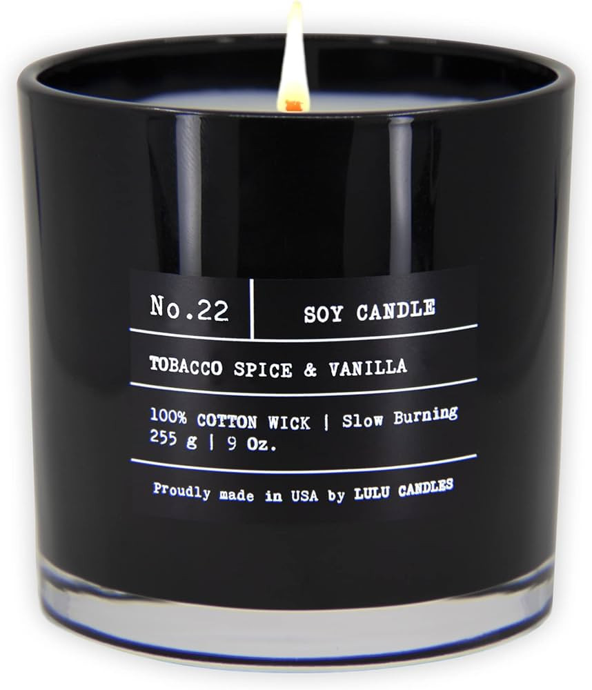 Lulu Candles | Tobacco, Spice & Vanilla | Luxury Scented Soy Jar Candle | Hand Poured in The USA ... | Amazon (US)