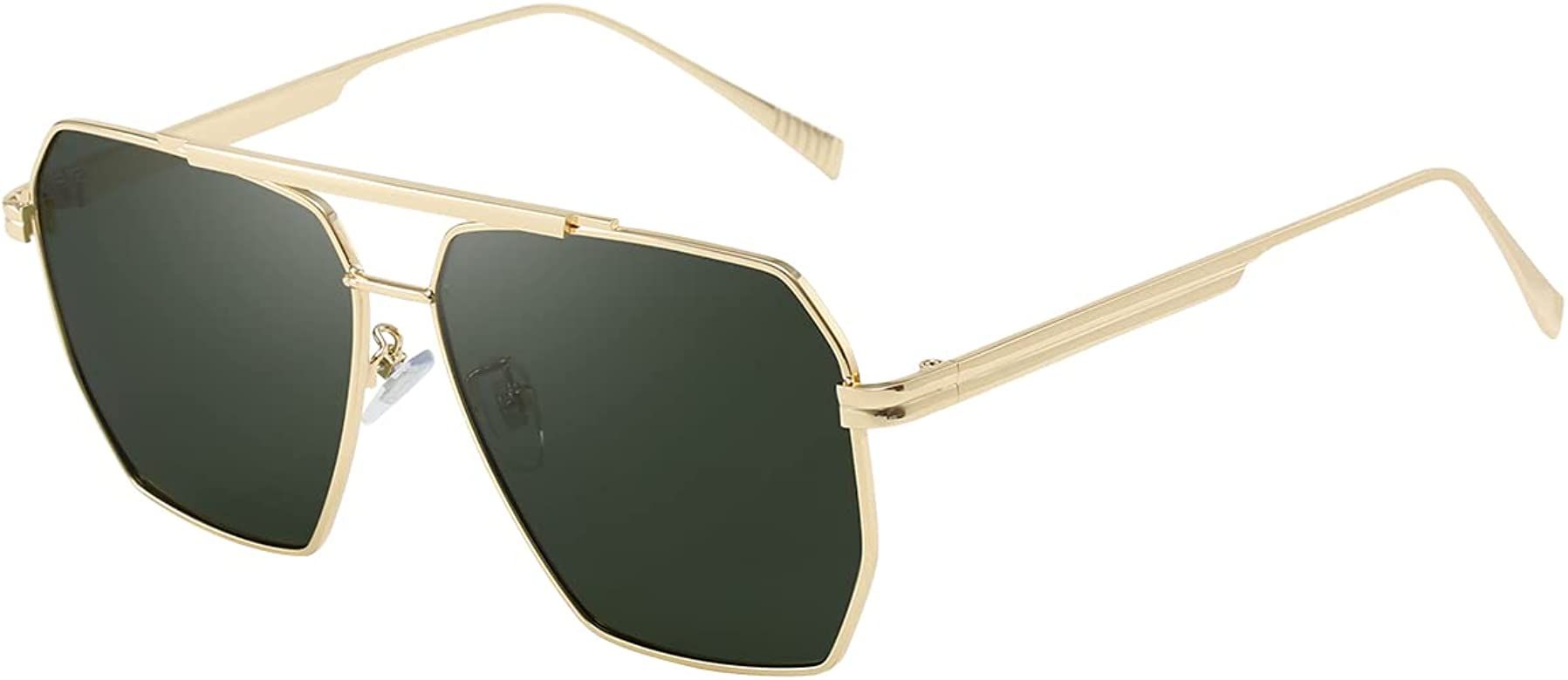 Dollger Oversized Square Sunglasses for Women Men Polarized Aviator Shades Retro Large Sun Glasses | Amazon (US)
