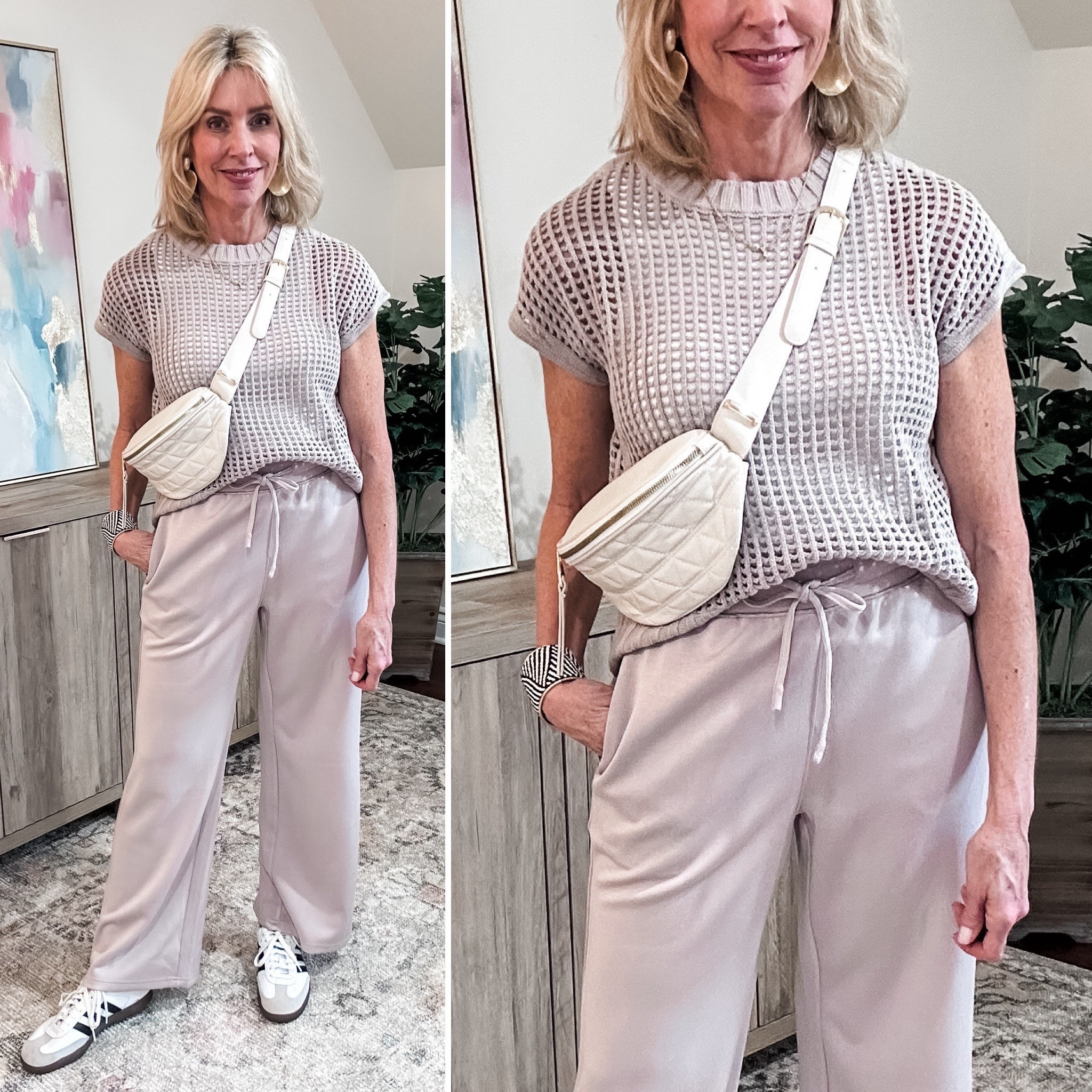 This Amazon two piece set is super comfy and easy to elevate with accessories! The mesh sweater works great with jeans or shorts too! 

Fits true to size and comes in 18 colors.

#LTKootd #LTKgrwm #LTKOver40