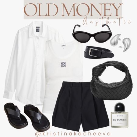 Old Money Aesthetics Summer Outfit 🖤🤍 #style #outfit #oldmoneyeasthetics #summerstyle 

#LTKunder100 #LTKSeasonal #LTKunder50