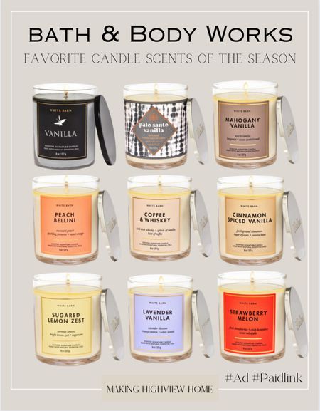 #bathandbodyworks_partner #paidlink #ad Don’t forget to refresh your home for Spring with a new candle! Bath & Body works has the best selection of candles with the most amazing scents. It’s impossible to choose just one. Personally I’m here for all the vanilla scents!

#LTKGiftGuide #LTKfindsunder50 #LTKhome