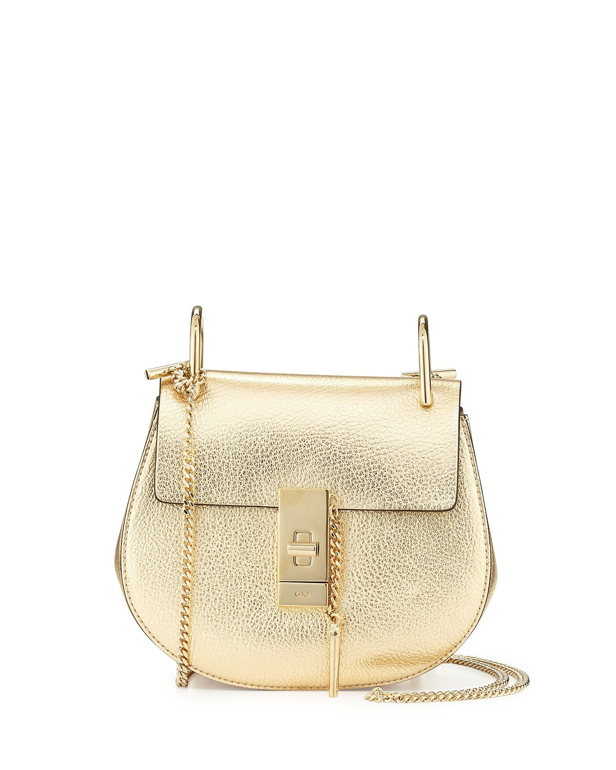 Drew Mini Shoulder Bag, Gold, Pale Gold - Chloe | Neiman Marcus