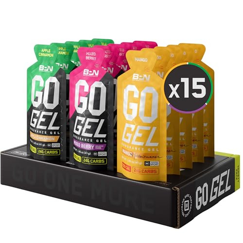 BARE PERFORMANCE NUTRITION, BPN Go Gel Endurance, 24g of Carbohydrates & 100 Calories per Pack, Vegan + Gluten Free Running Gel, 15 Single-Serving Variety Pack | Amazon (US)