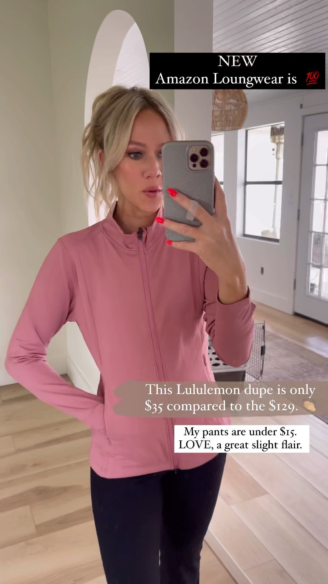 Free People look for less! I’m wearing a size small in this zip up jacket. It is so comfortable. Pants are slightly flared, with a bootcut style. Wearing size small. Only $15! My slippers are from Walmart and are Ugg look alike. Under $17!

Amazon loungwear, Amazon fitness, Amazon dupe, Amazon look for less, Walmart slippers, flared leggings 

#LTKsalealert #LTKSeasonal #LTKfitness