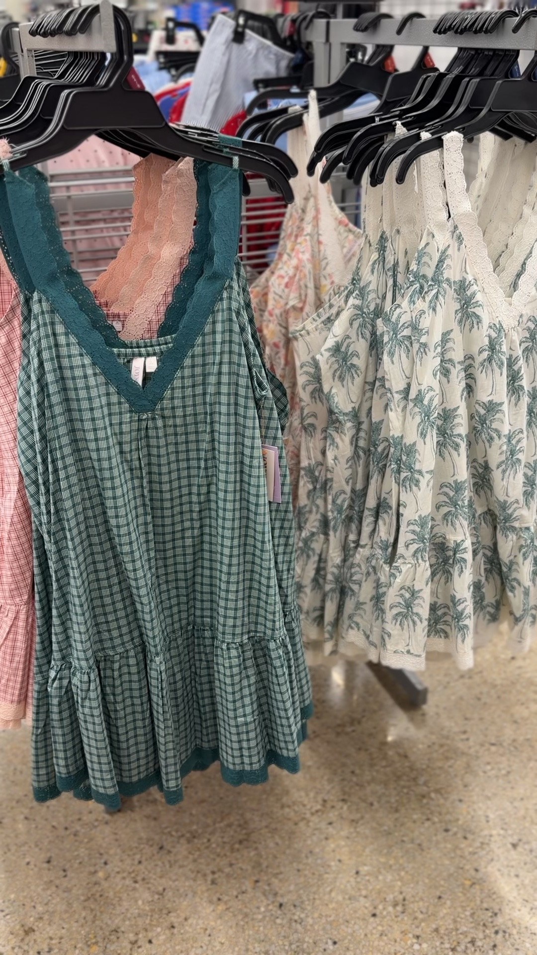 I sleep in my Joyspun pajama sets but these cotton sleep dresses with lace detail are so pretty I might reconsider! #walmartfashion