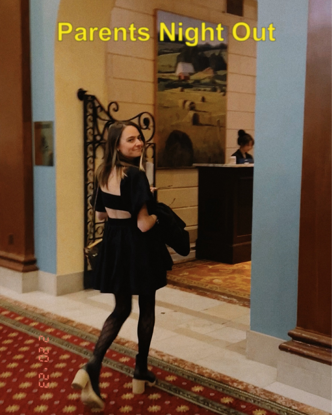 What to wear to a winter engagement party, Amazon little black dress. Black cutout dress. Gucci tights. Dolce Vita black booties. Rebecca Piersol style. Affordable little black dress.

#LTKFind #LTKunder50 #LTKstyletip