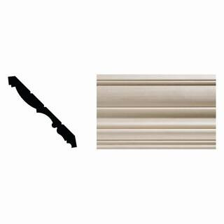 1712-8FTWHW 0.5 in. D x 4.5 in. W x 96 in. L Unfinished White Hardwood Crown Moulding | The Home Depot
