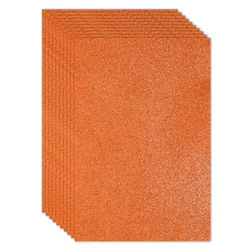 PATIKIL Orange Shiny EVA Glitter Foam Sheet 11 x 8 Inch 2mm Thick with Back Adhesive Sparkle EVA ... | Amazon (US)