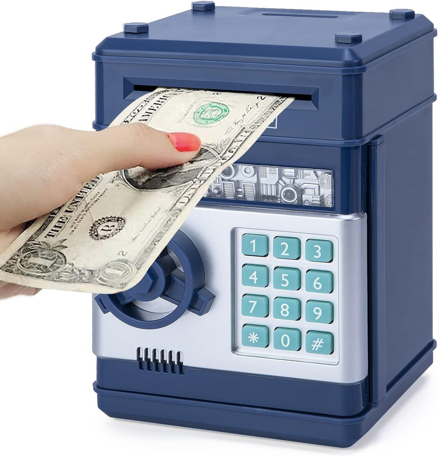 Refasy Piggy Bank Cash Coin Can ATM Bank Electronic Coin Money Bank for Kids Age 3-12, Money Savings Box Mini ATM Coin Bank Toys Gifts for 3 4 5 6 7 8 9 10 11 12 Year Old Boys Girls | Amazon (US)