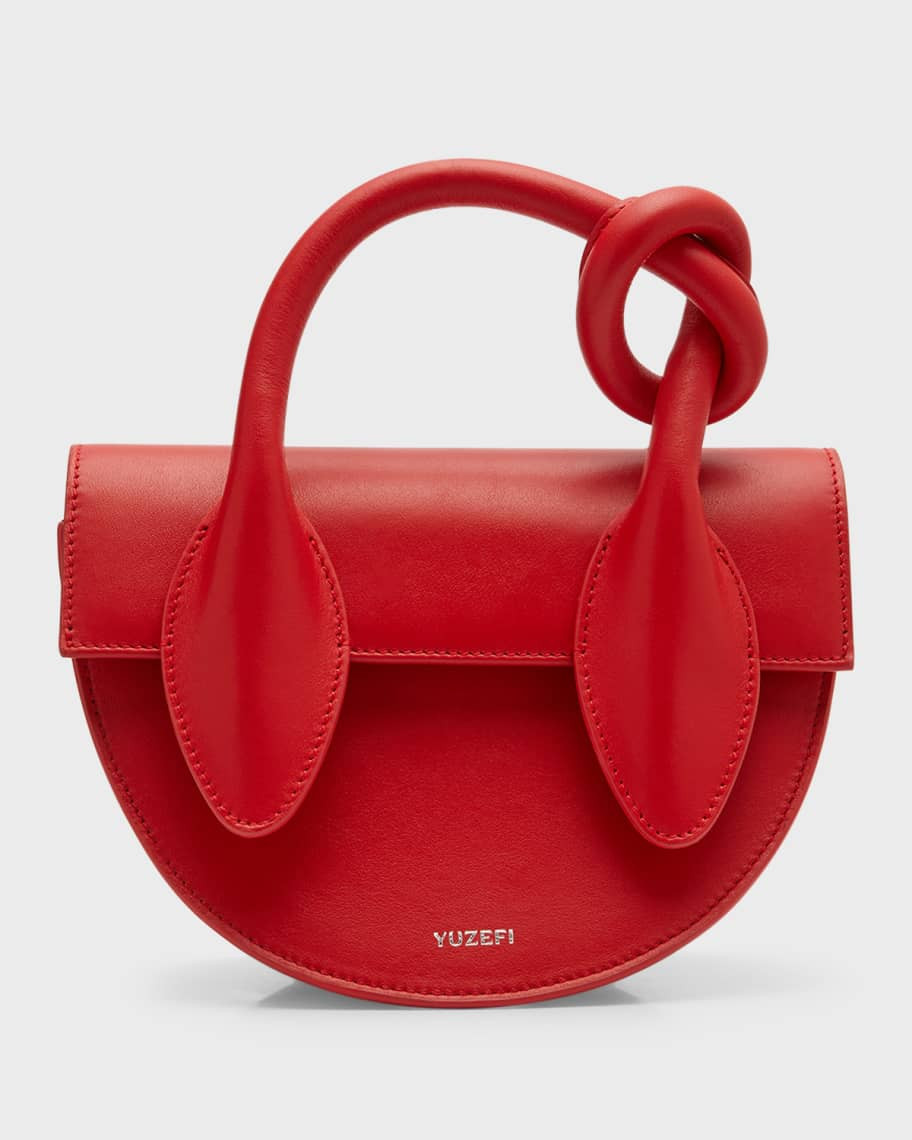 Yuzefi Pretzel Leather Top-Handle Bag | Neiman Marcus