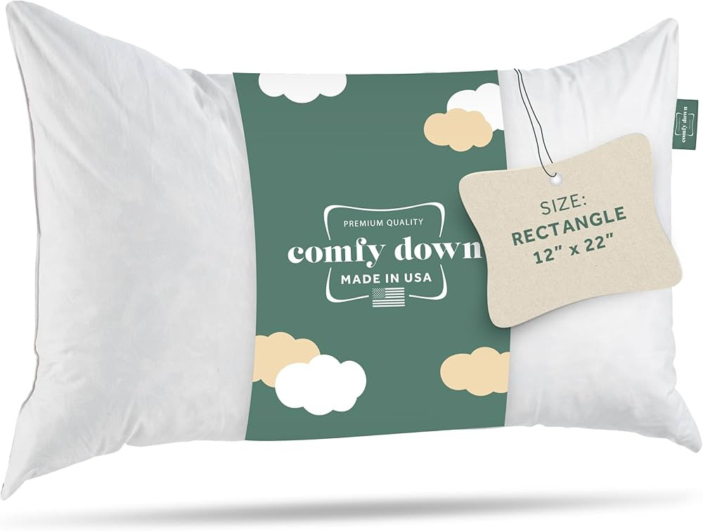 ComfyDown Decorative Throw Pillow Insert, Down and Feather Fill, 100% Cotton Cover, 233 Thread Co... | Amazon (US)