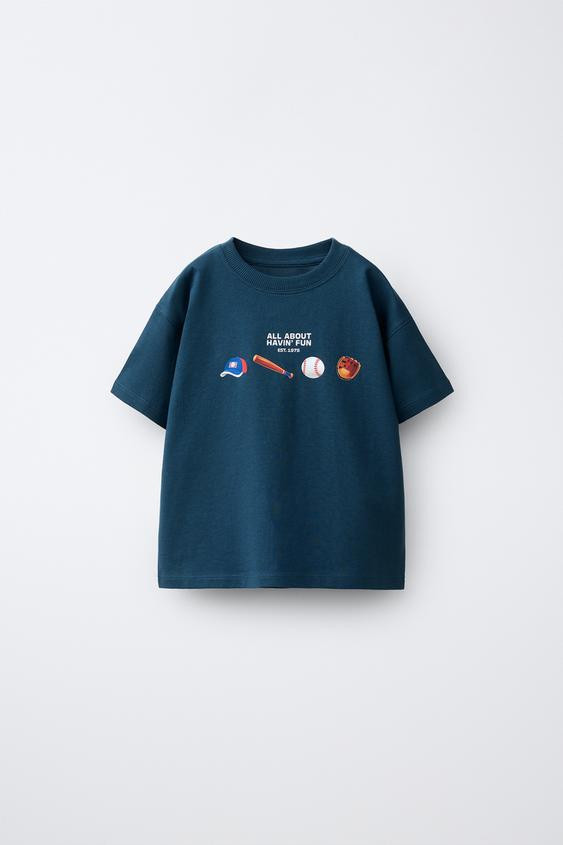 BASEBALL PRINT T-SHIRT | Zara US
