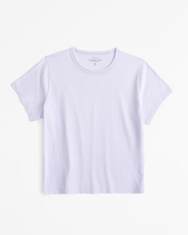 Essential Polished Body-Skimming Tee | Abercrombie & Fitch (US)