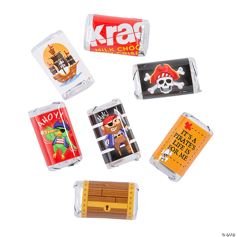 Pirate Mini Candy Bar Sticker Labels - 30 Pc. | Oriental Trading Company
