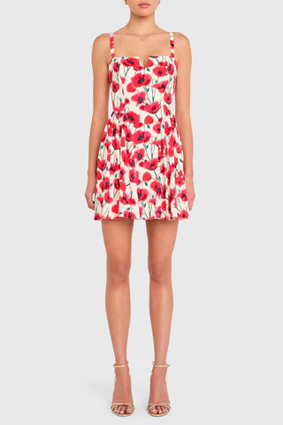 Amanda Uprichard Sarabeth Dress in Poppy Field - Size M | Amanda Uprichard