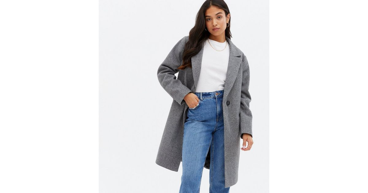 Petite Grey Long Formal Coat
						
						Add to Saved Items
						Remove from Saved Items | New Look (UK)