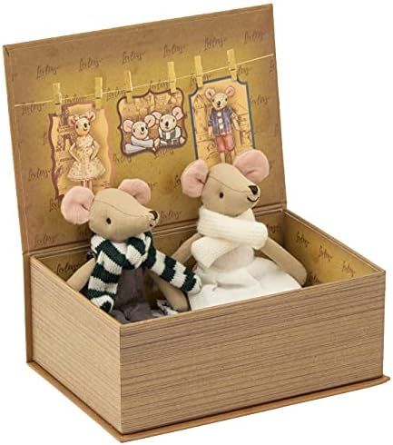 Mouse in a Matchbox Danish Design Toy Baby Registry Gift (Mom and Dad Mice) | Amazon (US)