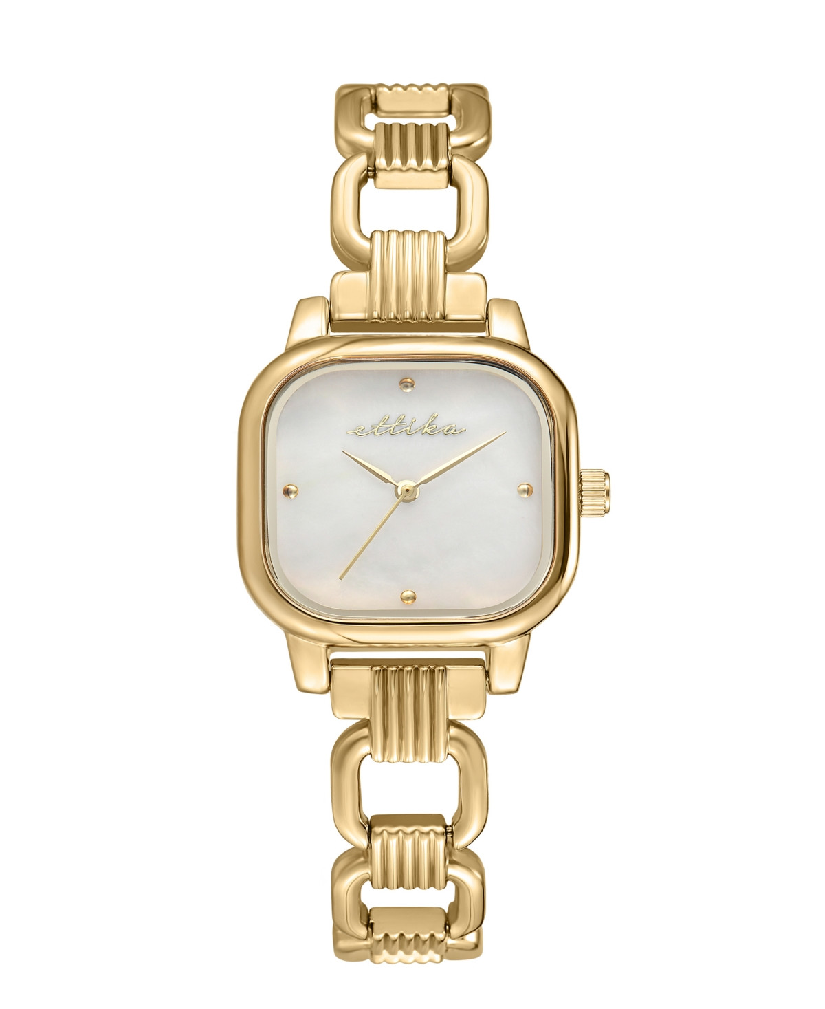 Ettika Classic Square Gold Plated Bracelet Watch, 70-110mm - Gold | Macy's