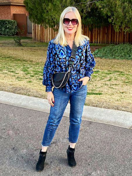Mixing Modern & Retro with a splash of fun today thanks to @lovechicos.  #sponsored

I’m loving this combo of retro Ikat Print shirt, girlfriend jeans with a modern crossbody bag and cool square sunglasses.  It’s comfy, chic and ready for a long weekend!

If you’re doing any shopping this weekend, good news! Chico’s is having a 
sale  February 17-20th get $25 off of a $100 purchase, $50 off $200, $75 off $300 and $100 off $400!

My entire outfit is linked on my Shop My Look link in my bio or your can follow my shop @patrishpages in the @shop.LTK app to shop this post and get mu exclusive app-only content!


#LTKstyletip #LTKsalealert #LTKunder100