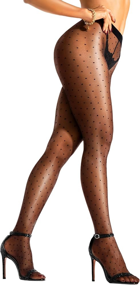 sofsy Polka Dot Tights Women [Made in Italy] 20 Denier Patterned Tights - Sheer Nylon Pantyhose S... | Amazon (US)