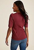 Swiss Dot Puff Sleeve Blouse | Maurices