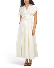 Sleeveless Maxi Dress With 3d Floral Applique Details | Casual Dresses  | Marshalls | Marshalls